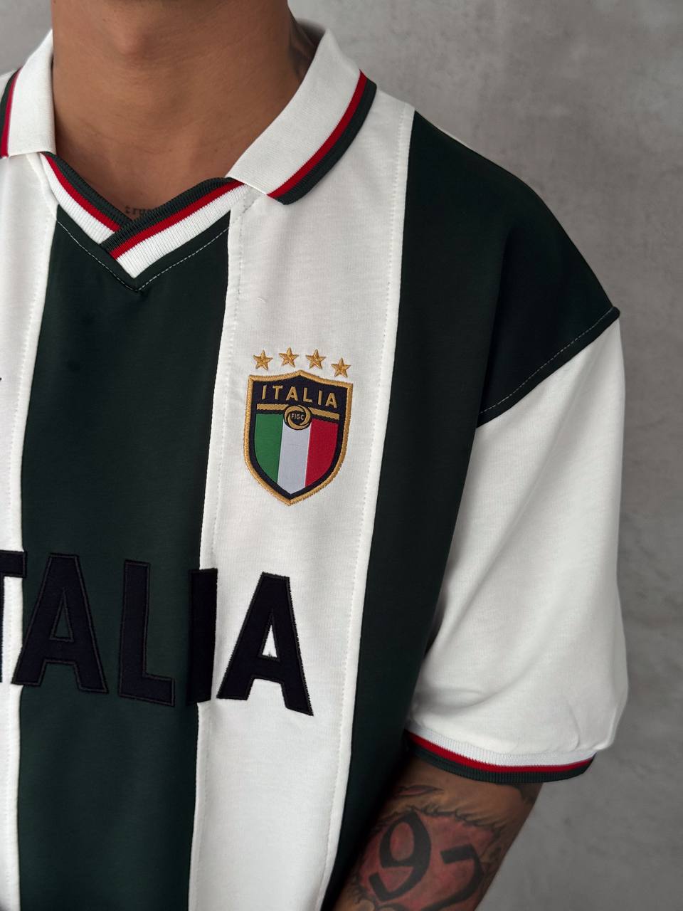 Italia Polo Yaka Oversize Tişört