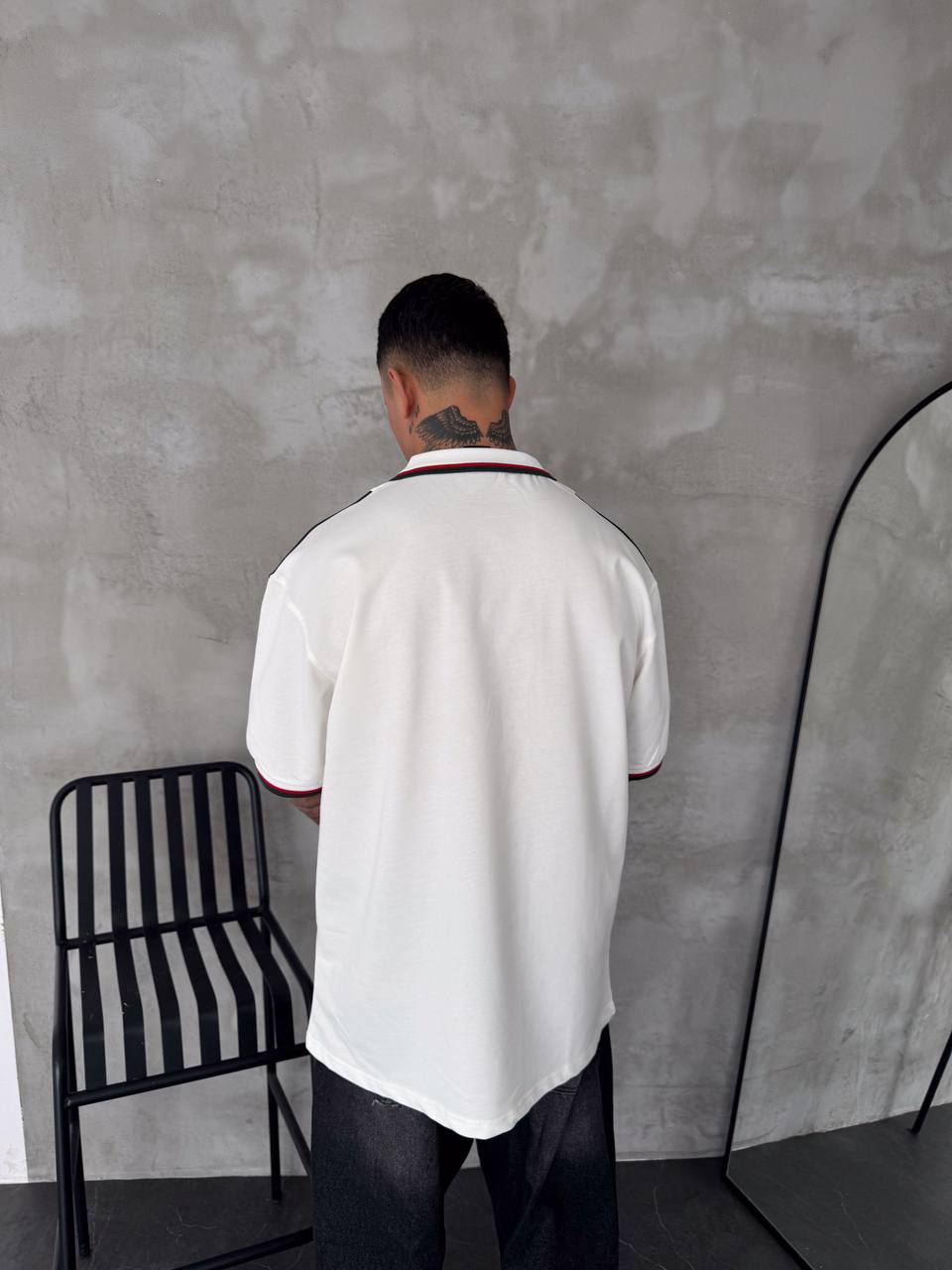 Italia Polo Yaka Oversize Tişört