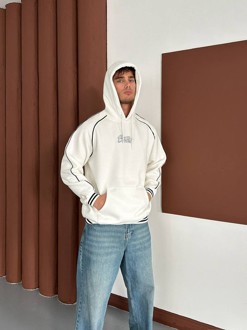 Kapüşonlu Nakış Detaylı Sweatshirt